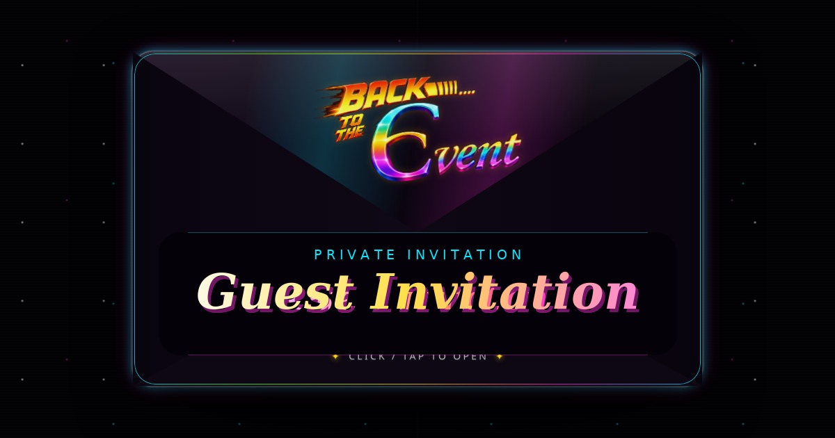 Closed Back to the Event invitation envelope